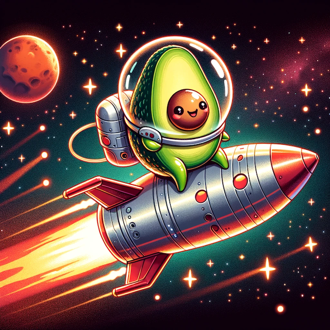 Avocado on Starship heading to Mars